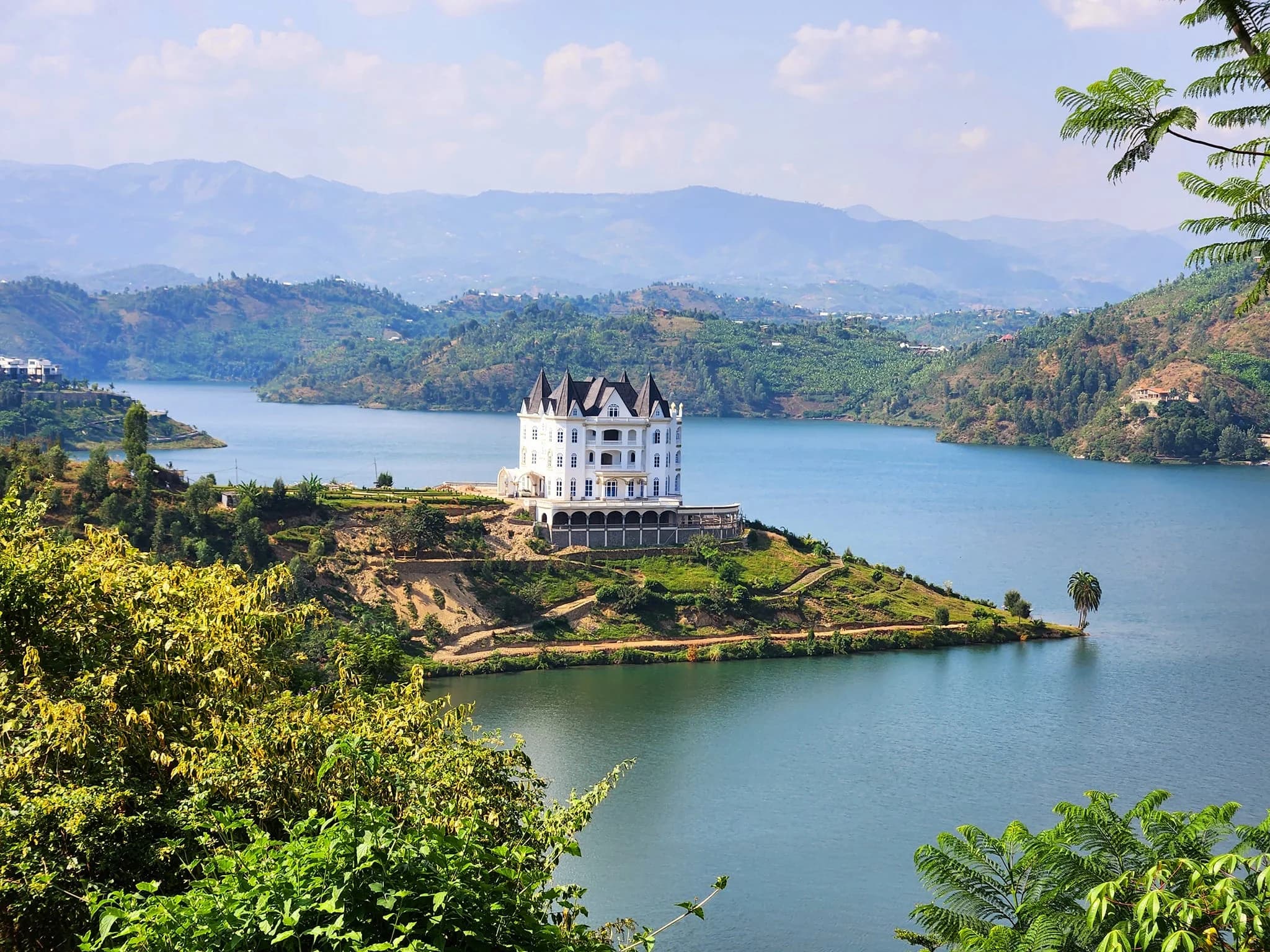 Lake Kivu scenic beauty with peaceful waters and stunning mountain backdrop