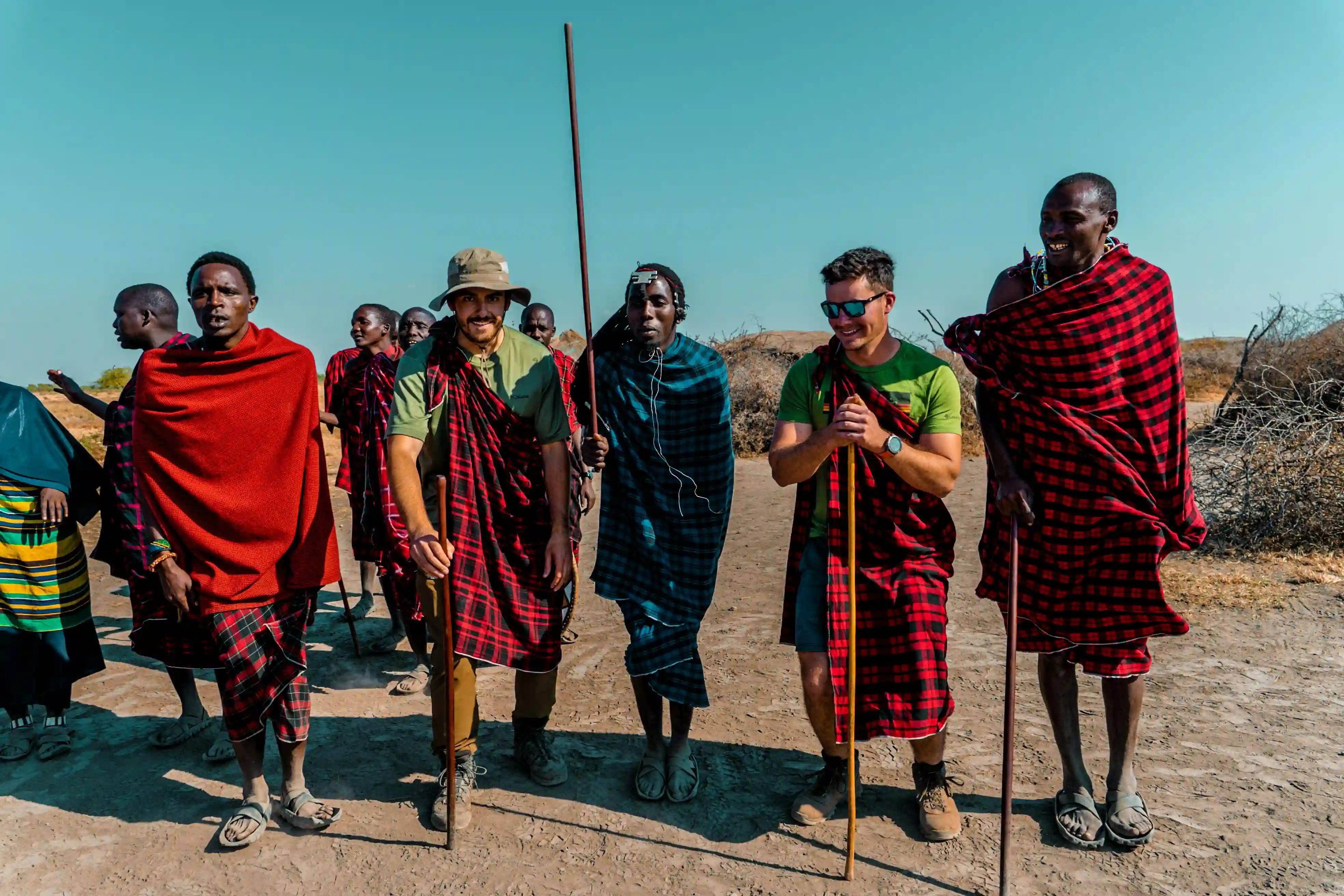 A group of the Maasai people sharing an incredible cultural experience with tourists
